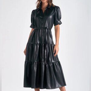 Elegant Black Midi Dress